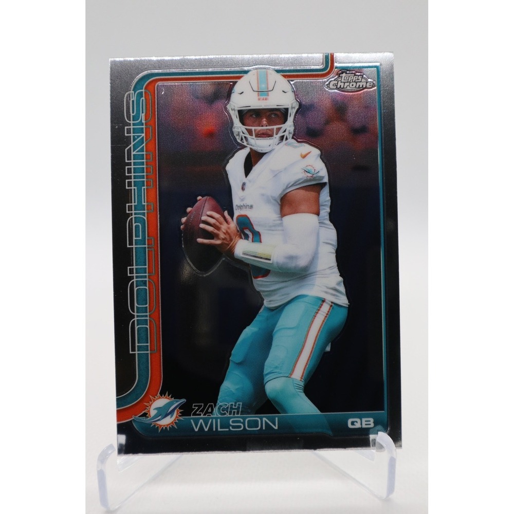 2025 Topps Chrome Football Base #189 Zach Wilson Dolphins
